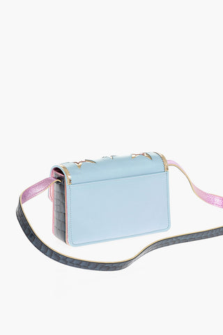 Lamè Leather GIDDY Crossbody Bag with Studs
