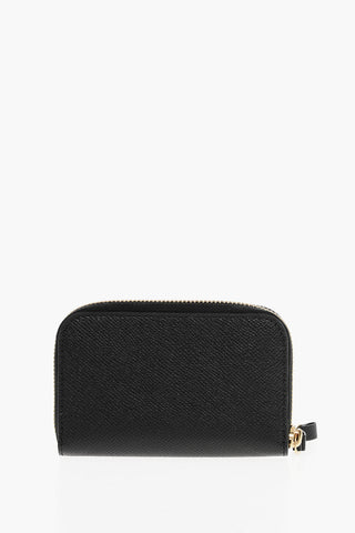 Grain de Poudre Leather BOW Wallet with Zip Closure