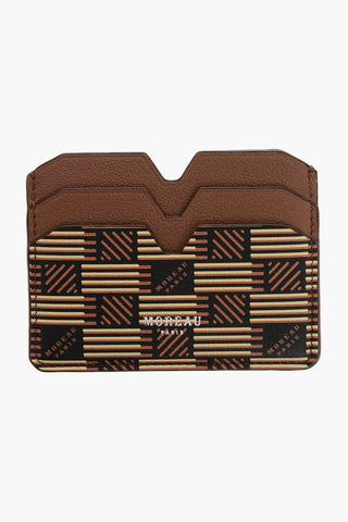 Geometric Patterned CLASSIQUE Leather Card Holder