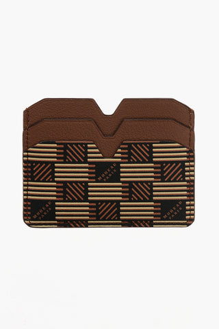 Geometric Patterned CLASSIQUE Leather Card Holder