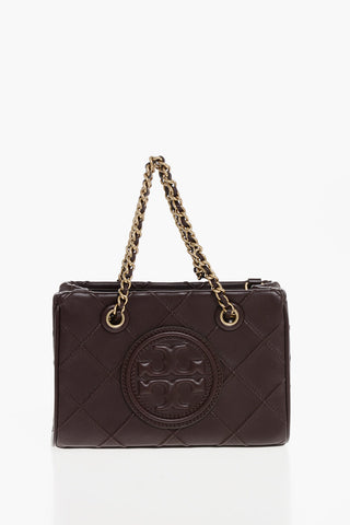 Quilted Leather FLEMING Hand Bag with Removable Shoulder Strap