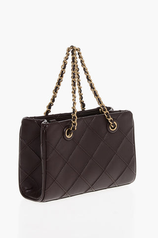 Quilted Leather FLEMING Hand Bag with Removable Shoulder Strap