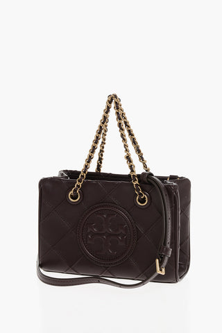 Quilted Leather FLEMING Hand Bag with Removable Shoulder Strap