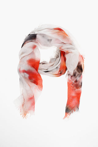 Foulard in Misto Seta Motivo Tie Dye