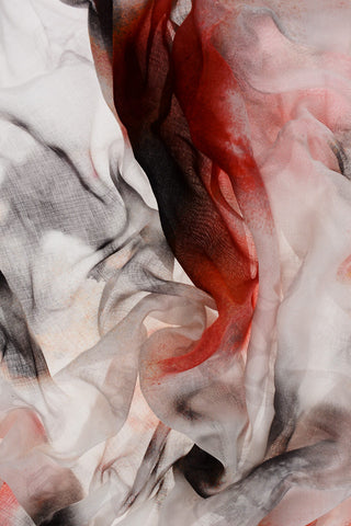 Foulard in Misto Seta Motivo Tie Dye