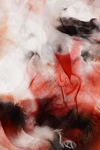 Foulard in Misto Seta Motivo Tie Dye