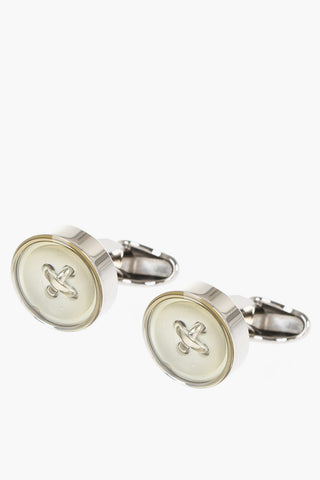 Gemelli in Ottone con Design a Bottone