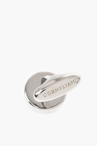Button Designed Brass Cufflinks