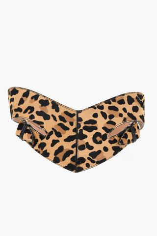 Animal Patterned Ponyhair Bustier Belt