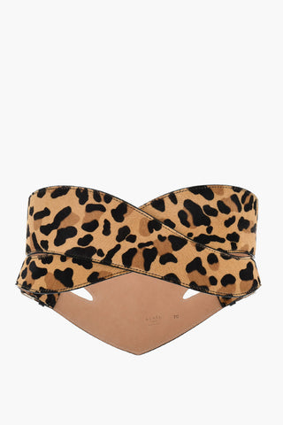 Animal Patterned Ponyhair Bustier Belt