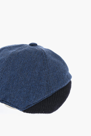 CC COLLECTION Cappello da Baseball in Lana Herringbone
