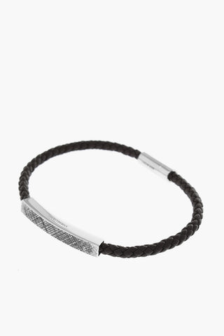 Woven Leather Bracelet with Magnetic Closure