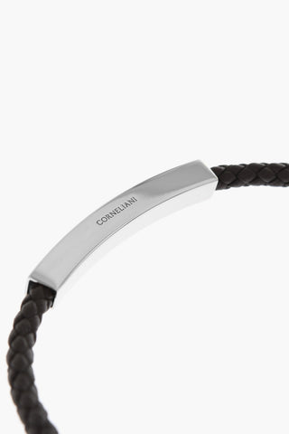 Woven Leather Bracelet with Magnetic Closure