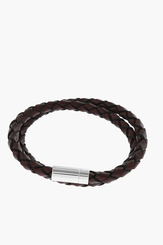 Bracciale Wrap in Pelle Intrecciata