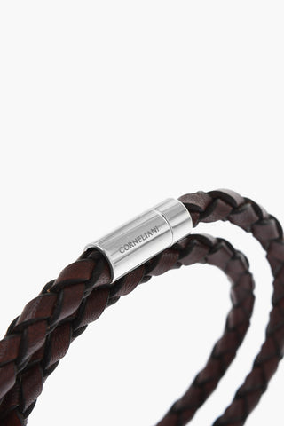 Bracciale Wrap in Pelle Intrecciata