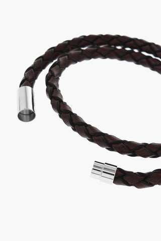 Bracciale Wrap in Pelle Intrecciata