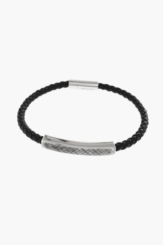 Woven Leather Bracelet with Magnetic Closure