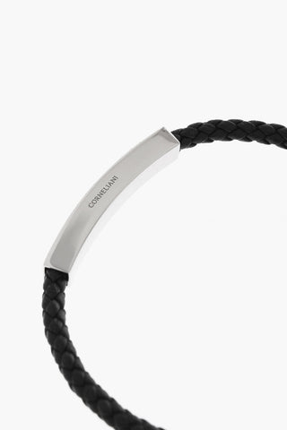 Woven Leather Bracelet with Magnetic Closure
