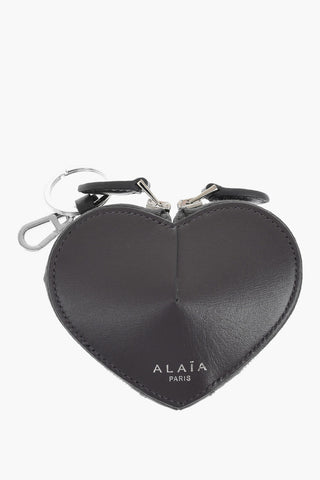 Leather HEART Zipped Wallet with Carabiner