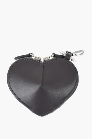 Leather HEART Zipped Wallet with Carabiner