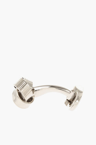 Brass Cufflinks with Wool Ball Design