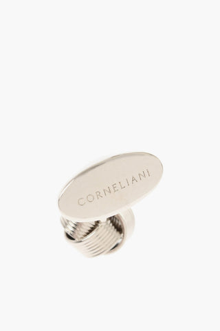 Brass Cufflinks with Wool Ball Design
