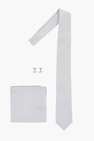 Silk Blend Tie-Cufflinks-Pocket Square Set