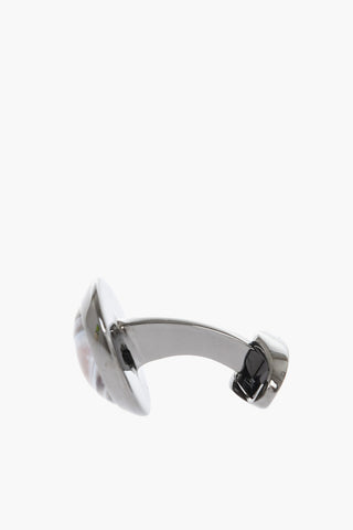 Brass Cufflinks with Agate