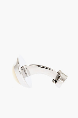 Brass Cufflinks with Pearled Detail