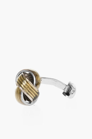 Brass Cufflinks with Wool Ball Design