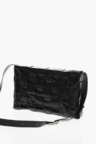 Woven Leather Crossbody Bag