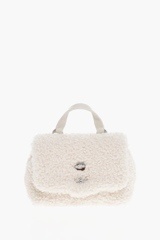 Shearling DOLLY Hand Bag with Removable Shoulder Strap