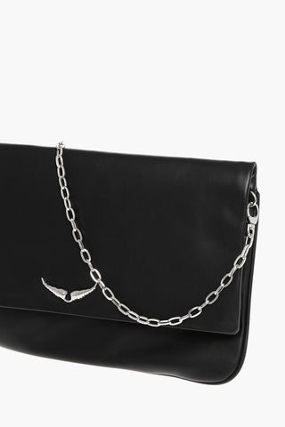 Leather ROCK ETERNAL Clutch with Outer Pocket