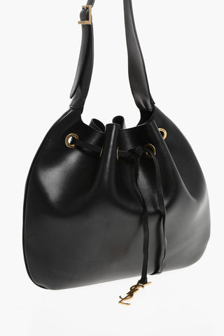 Leather Shoulder Bag with Inner Clutch