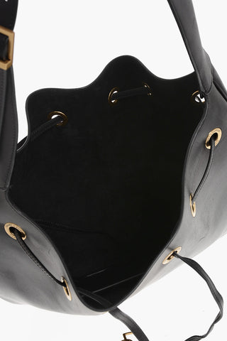 Leather Shoulder Bag with Inner Clutch