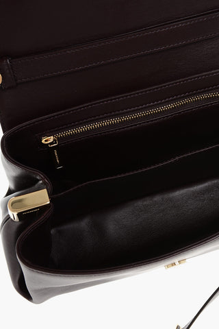 Leather Crossbody Bag with Iconic Buckle anche Clip Closure