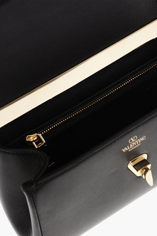 Leather Crossbody Bag with Logoed Buckle