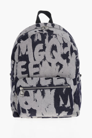 Denim Jacquard Backpack METROPOLITAN with Monogram Pattern