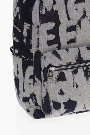 Denim Jacquard Backpack METROPOLITAN with Monogram Pattern