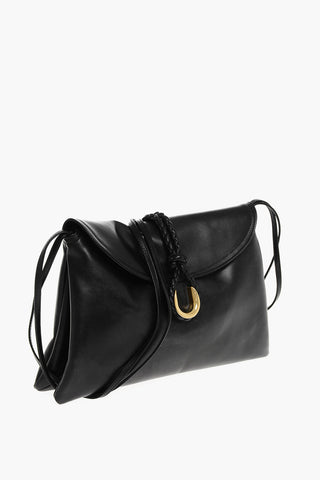 Pochette in Pelle con Dettaglio Intrecciato