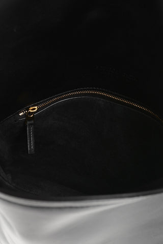 Pochette in Pelle con Dettaglio Intrecciato