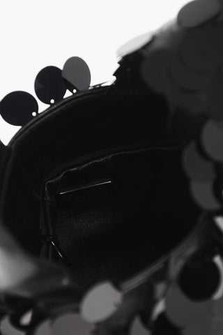 Leather Sequined Handbag