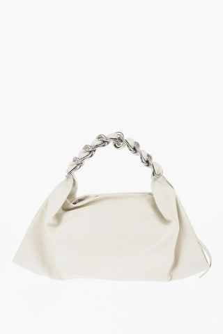 Leather Shoulder Bag With Chain