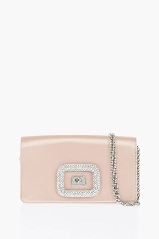 Borsa A Tracolla In Satin Con Dettaglio Gioiello