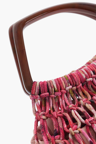 Mesh hand Bag With Maxi Fringes
