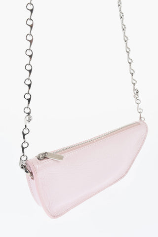 Glossy Leather Bag MICRO SHIELD SLING with Chain Strap
