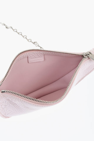 Glossy Leather Bag MICRO SHIELD SLING with Chain Strap