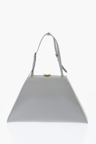Borsa A Mano Trapezio In Pelle Spazzolata