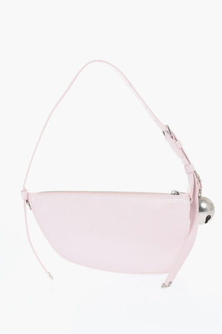 Crakle Leather SHIELD SLING Shoulder Bag with Maxi Charm