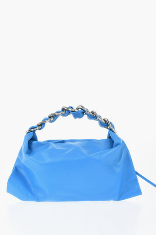 Leather Shoulder Bag With Chain